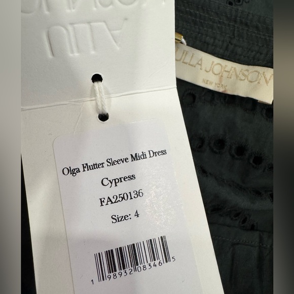 ULLA JOHNSON Olga broderie anglaise cotton midi dress - Picture 11 of 12